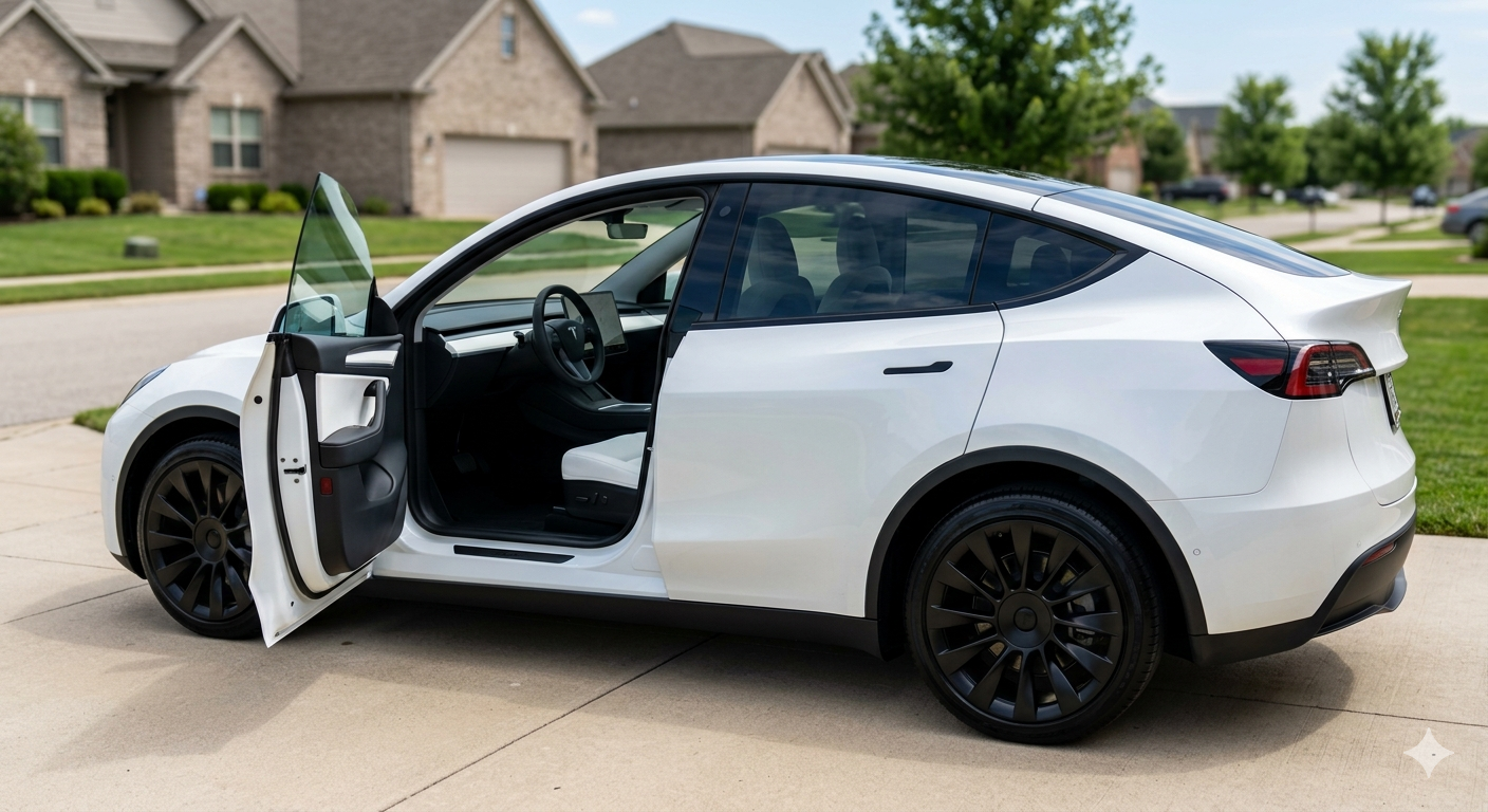 Tesla Model 3 Exterior Detail in Fort Lee NJ
